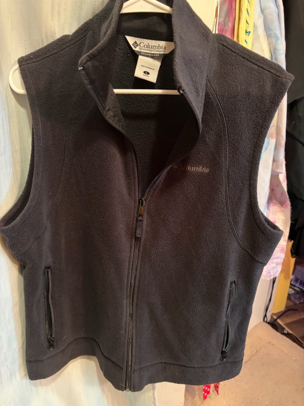 EUC Columbia Benton Springs Fleece Vest - Charcoal Gray - Large